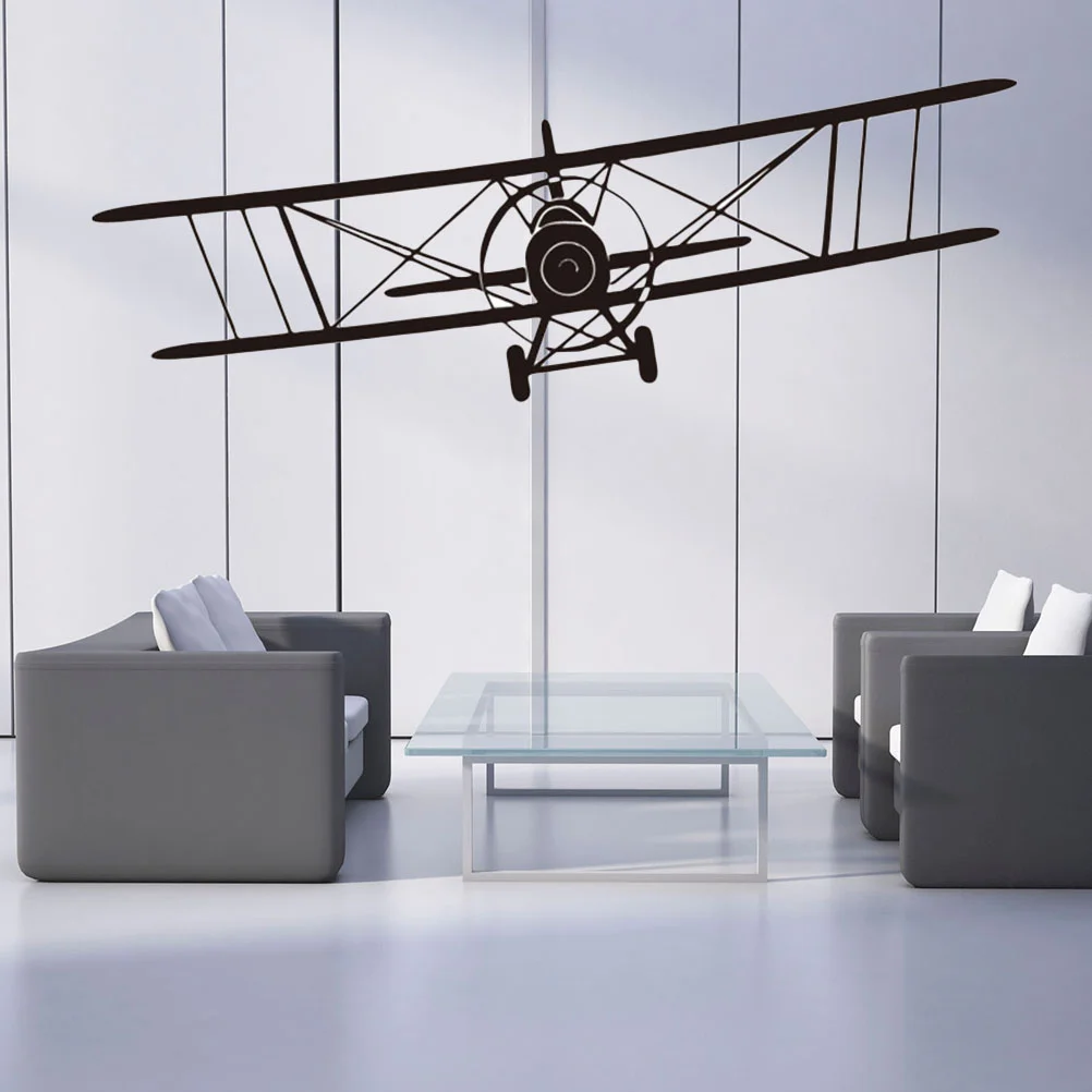 

2 Pcs Sticker Sheets Kids Glider Window Stickers Airplane Wall Decoration Cartoon Child Clings Applique