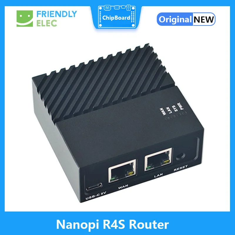 Мини-роутер для путешествий FriendlyElec Nanopi R4S, OpenWRT с двумя портами Ethernet Gbps, 4 Гб LPDDR4, на базе RK3399 Soc для IOT