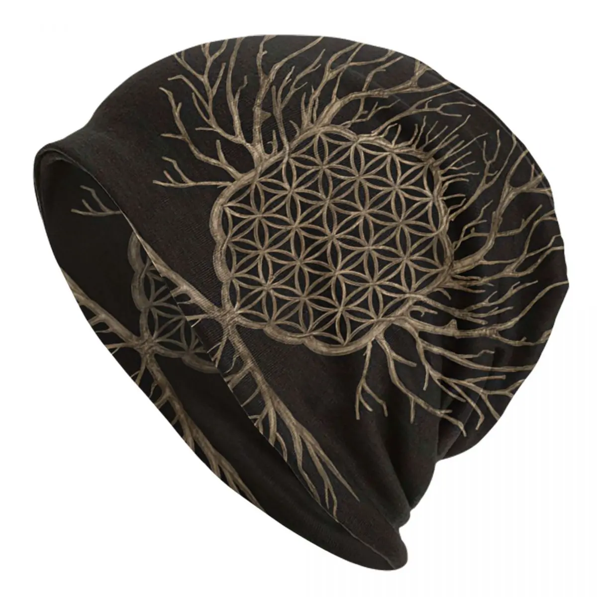 Flower Of Life In Tree Of Life Adult Men's Women's Knit Hat Keep warm winter Funny knitted hat