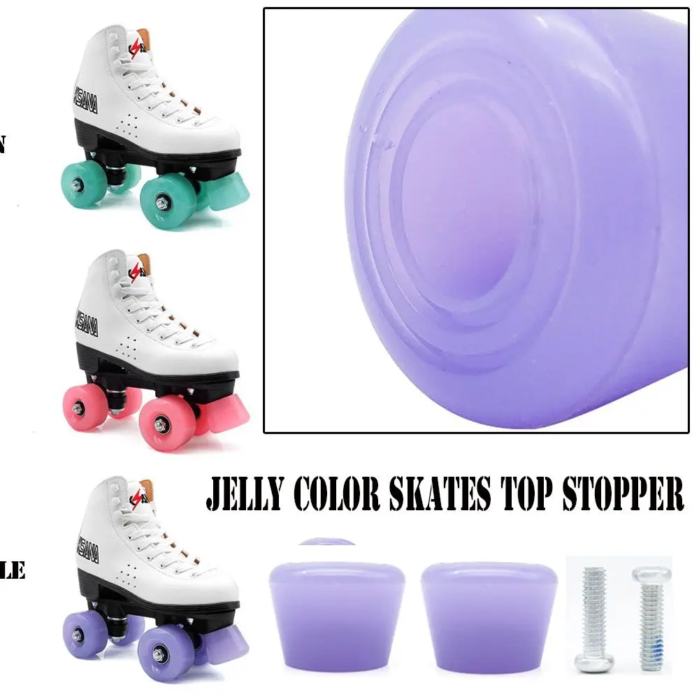 

5Pcs/Pack Accessories Stopping Skate Block Pad Skates Top Stopper Roller Skate Brake Jelly Color Premium