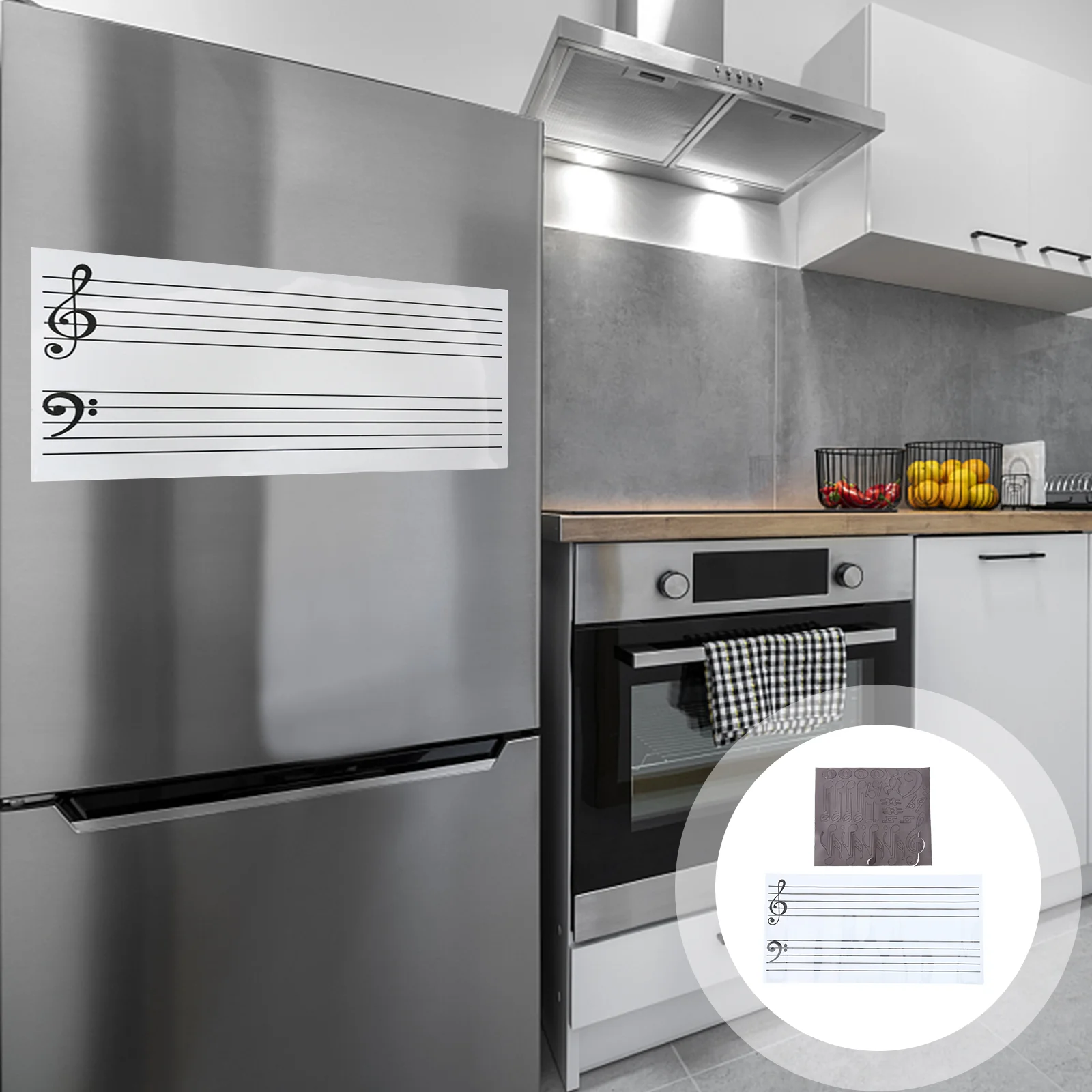 

Note Whiteboard Magnetic Musical Stickers Teaching Fridgeboard Magnet Stave Magnets Notes Sticker Decors Portable Reusable White