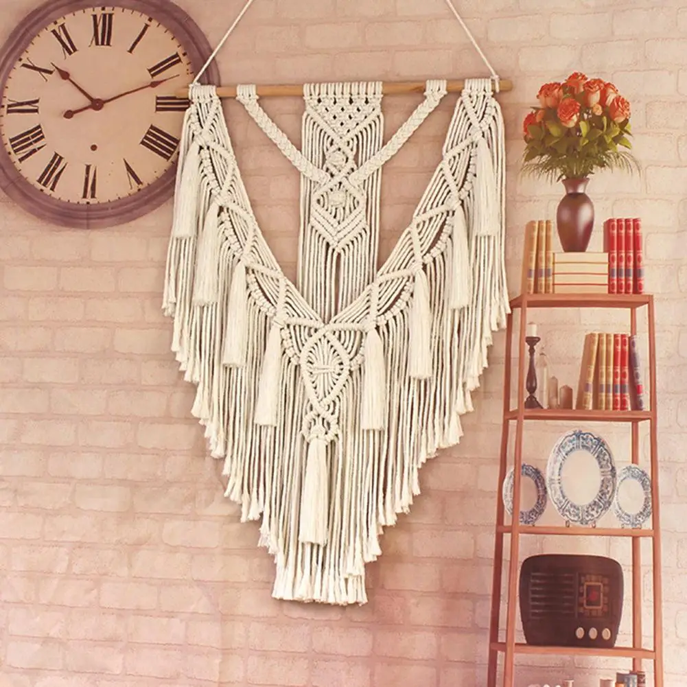 

Retro Handmade Easy to Hang Bohemian Style Living Room Hanging Macrame Tapestry Long Lasting Wall Tapestry for Office