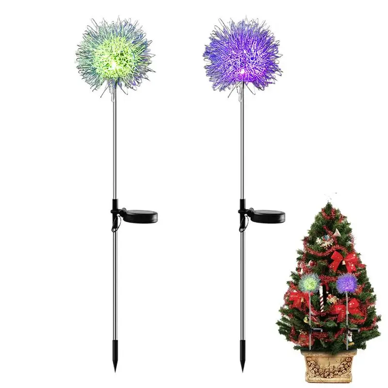 

Солнечные Одуванчики, садовые фонари, 2 шт., солнечные садовые фонари, наружные декоративные фонари IP65, водонепроницаемые красочные солнечные фонари для улицы