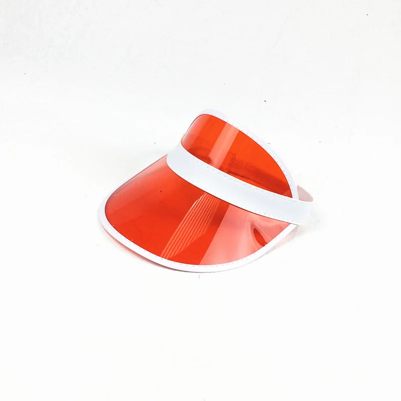 2023 Newest Fashion Summer PVC Sun Hat Plastic Visor Party Casual Hat Clear Plastic Adults Sunscreen Cap Visera Plastico images - 6