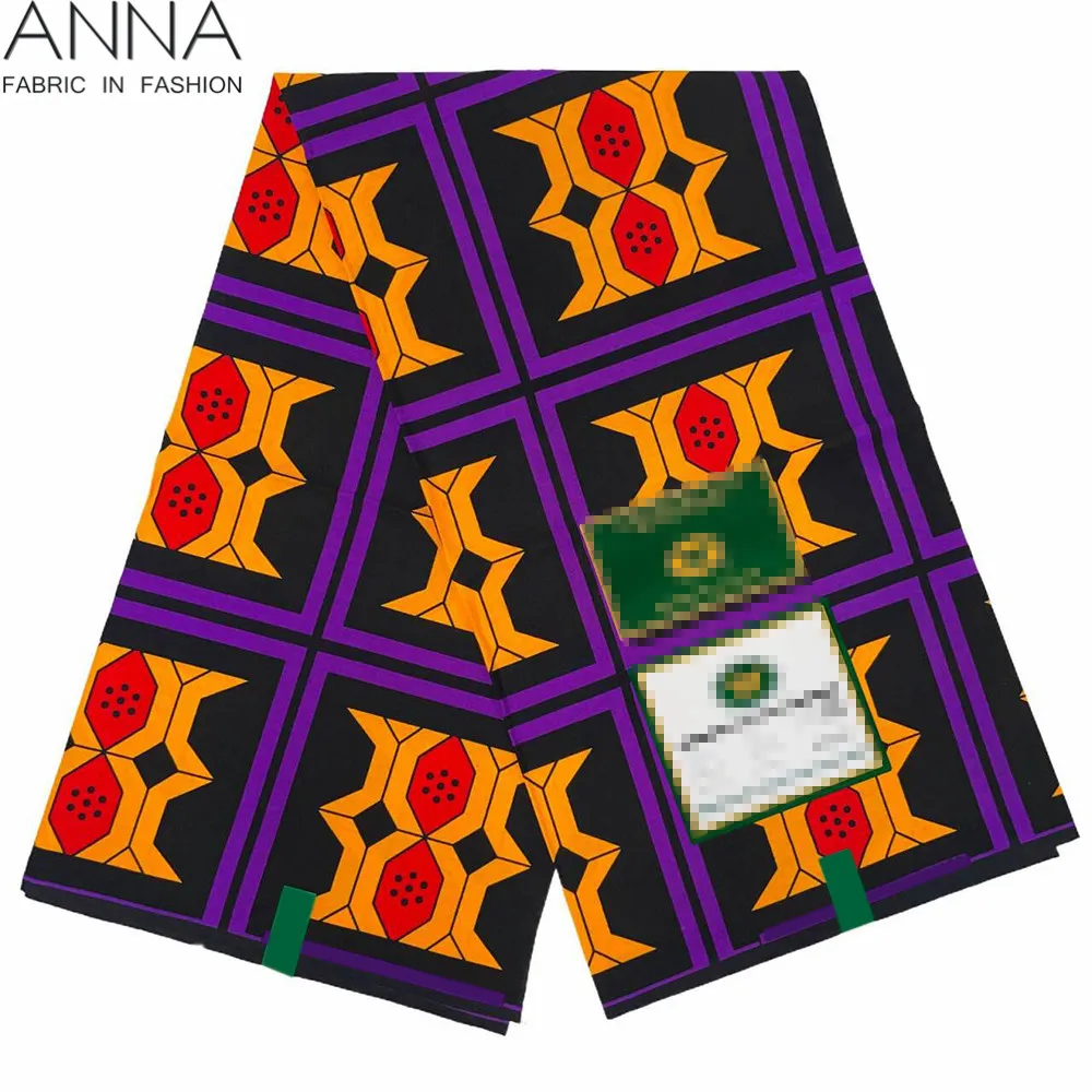 Настоящий воск Анкара с блоковыми принтами ткань в стиле батик африканская