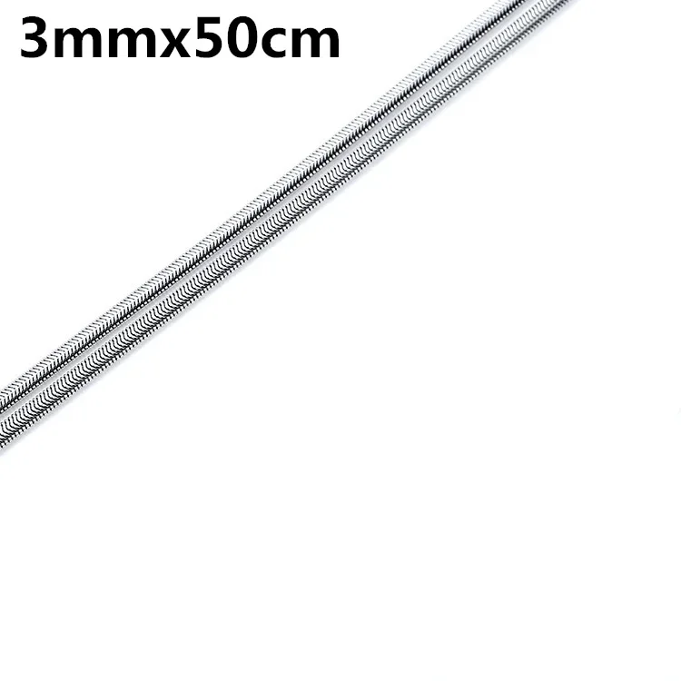 Ожерелье из плоской змеиной цепи нержавеющей стали 316L цепочка титановой