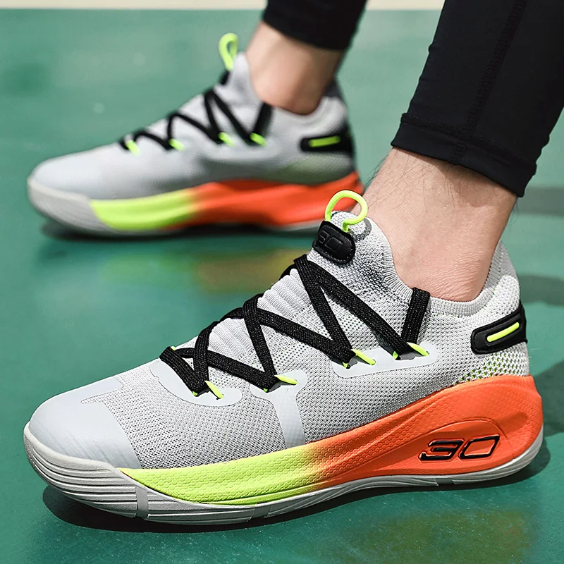 Men's basketball sneakers summer outdoor breathable mesh basketball training shoes wear-resistant non-slip men's shoes