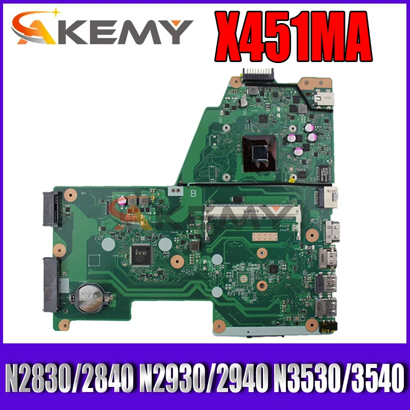 

Akemy X451MA laptop motherboard N2830 N2840 N2930 N2940 N3530 N3540 CPU For Asus F451M X451M X451MA motherboard Mainboard