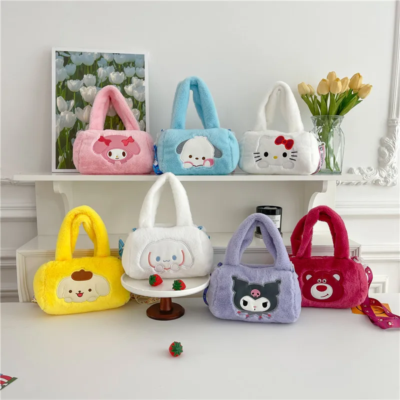 

Sanrio плюшевый рюкзак японская милая сумка-мессенджер мультяшная женская сумка Kawaii My Melody Hello Kitty Kulomi плюшевые игрушки детские подарки