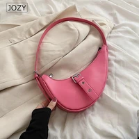 jozy small simple leather saddle crossbody bag for women 2022 summer brand trendy fashion shoulder handbags and purses designer