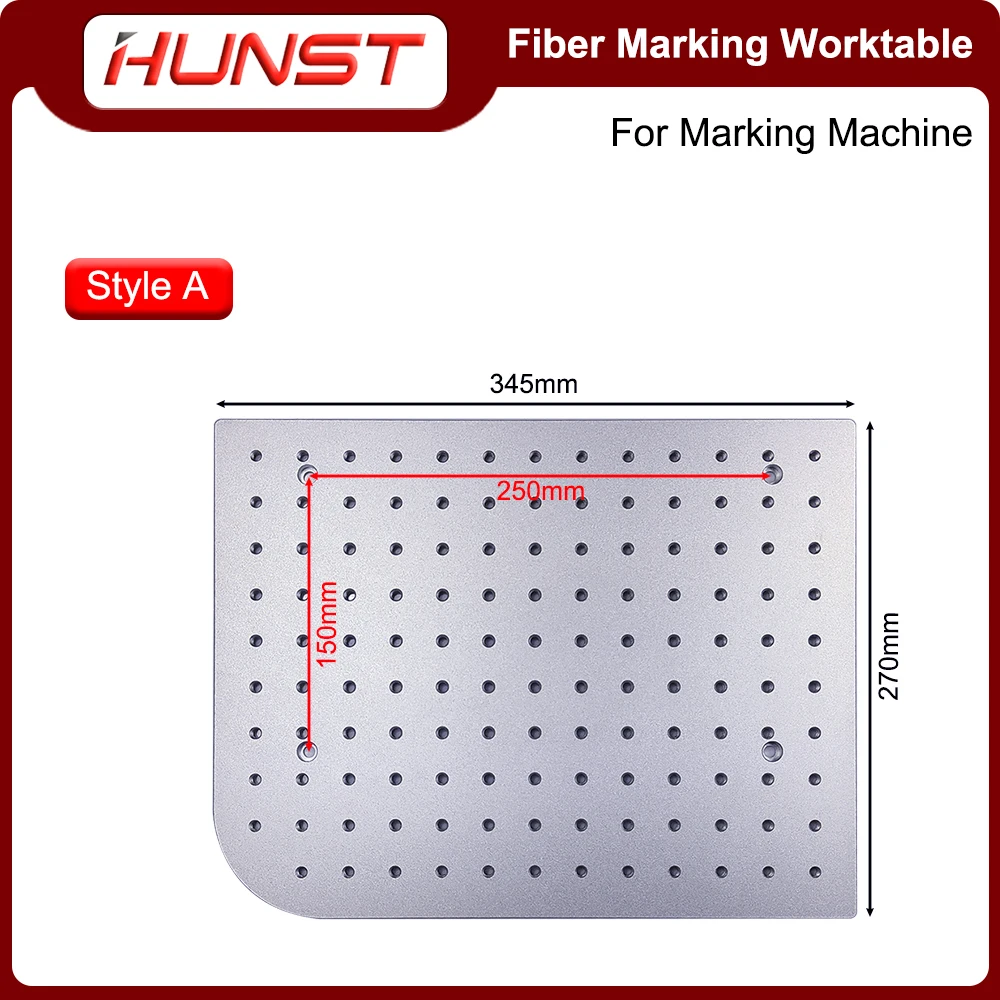 

Алюминиевая листовая Рабочая платформа Hunst 320*280 мм и 350*550 мм для волоконно-оптической лазерной маркировочной машины UV CO2.