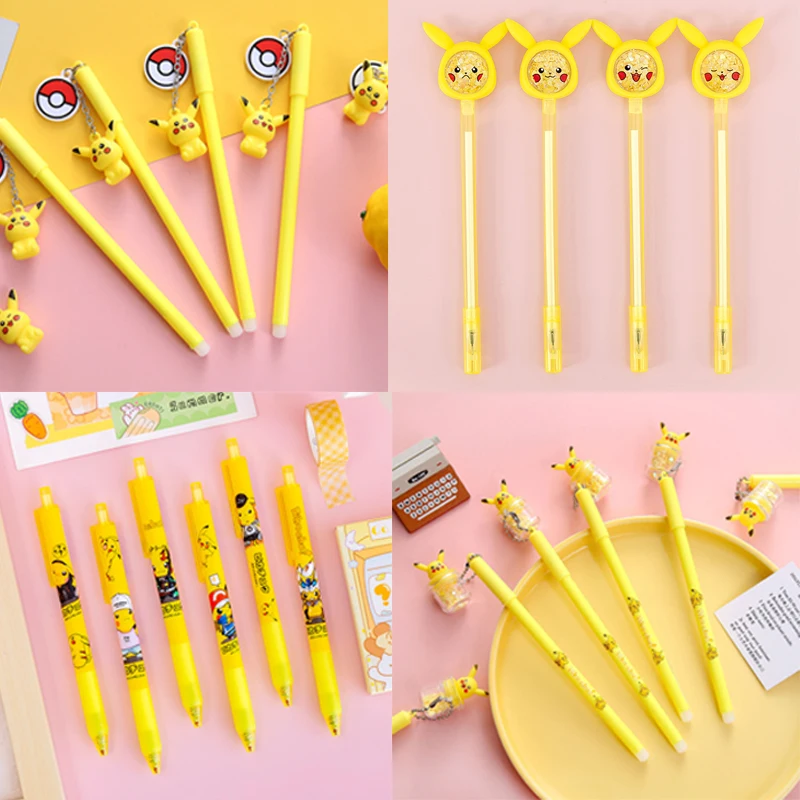 

Anime Pokemon Go Pen Press Pen 0.5mm Bullet Pikachu Black Carbon Pen Boys Girls School Supplies Stationery Anime Toys Kids Gifts