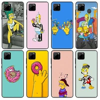 the simpsons phone case for oppo find x2 x3 x5 lite neo pro 5g oppo reno2 reno4 reno5 reno6 reno7 z se black cover funda soft
