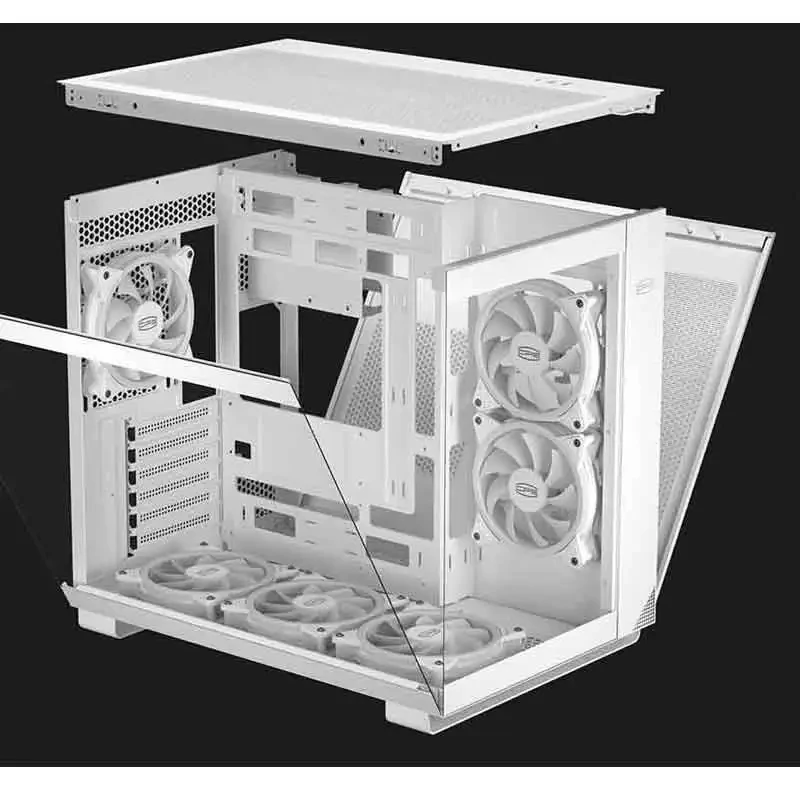 Pccooler C3 T500 ATX чехол 270 ° Стеклянный Панорамный боковой прозрачный компьютерный
