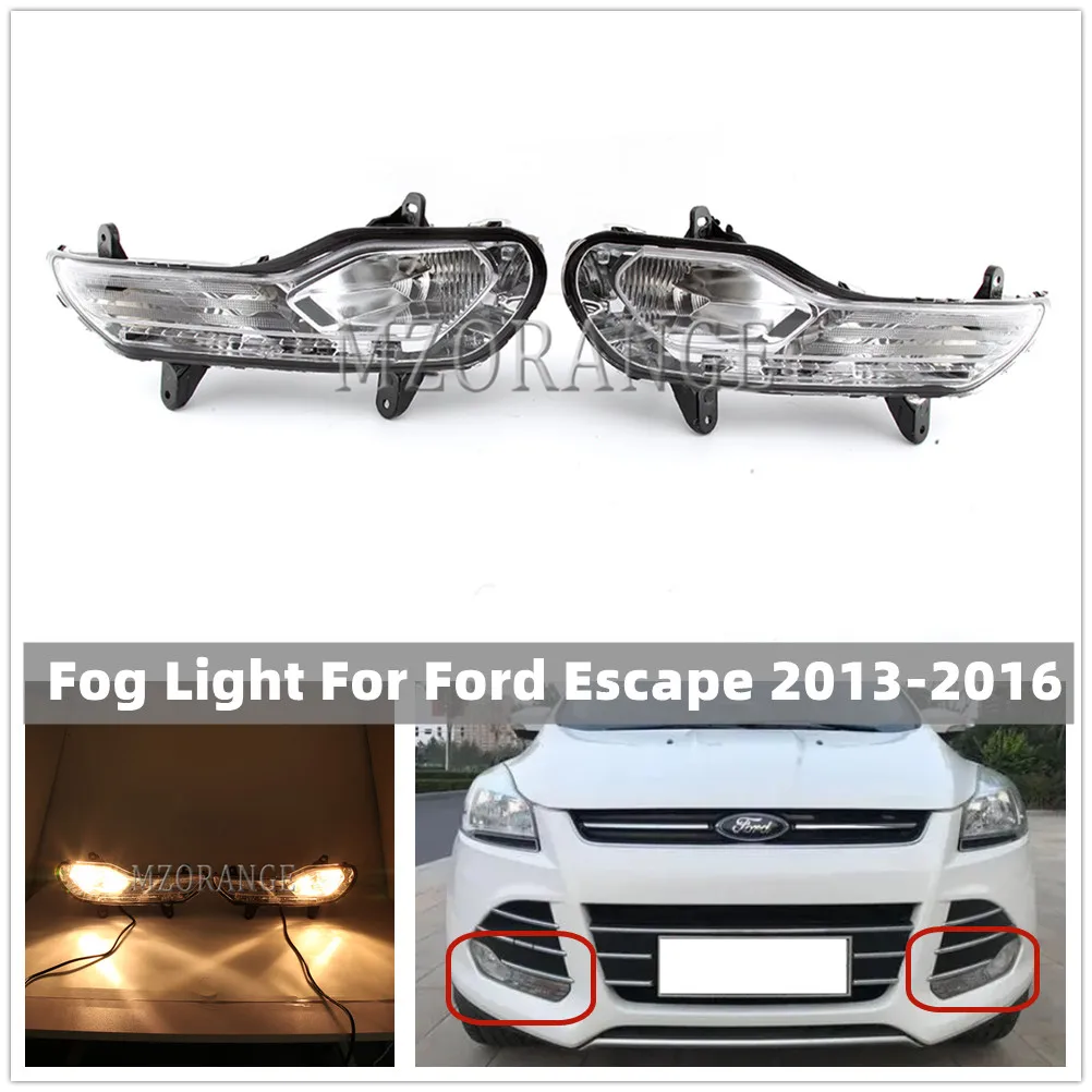 Front Headlight Fog Light For Ford Escape 2013 2014 2015 2016 Front Turn Signal Light Driving Fog Lamp Car Accessories