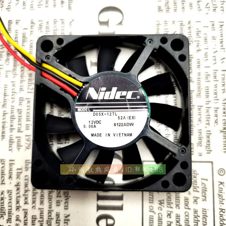Оригинальный D05X-12TL 12V 0.60A 5010 5CM охлаждающий вентилятор