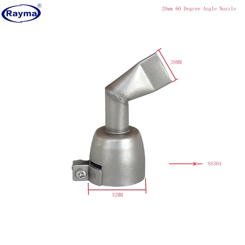 

Бренд Rayma, 20 мм, угловая насадка 60 градусов для сварки термофена, сварочного аппарата горячим воздухом, термофена, тепловых пистолетов