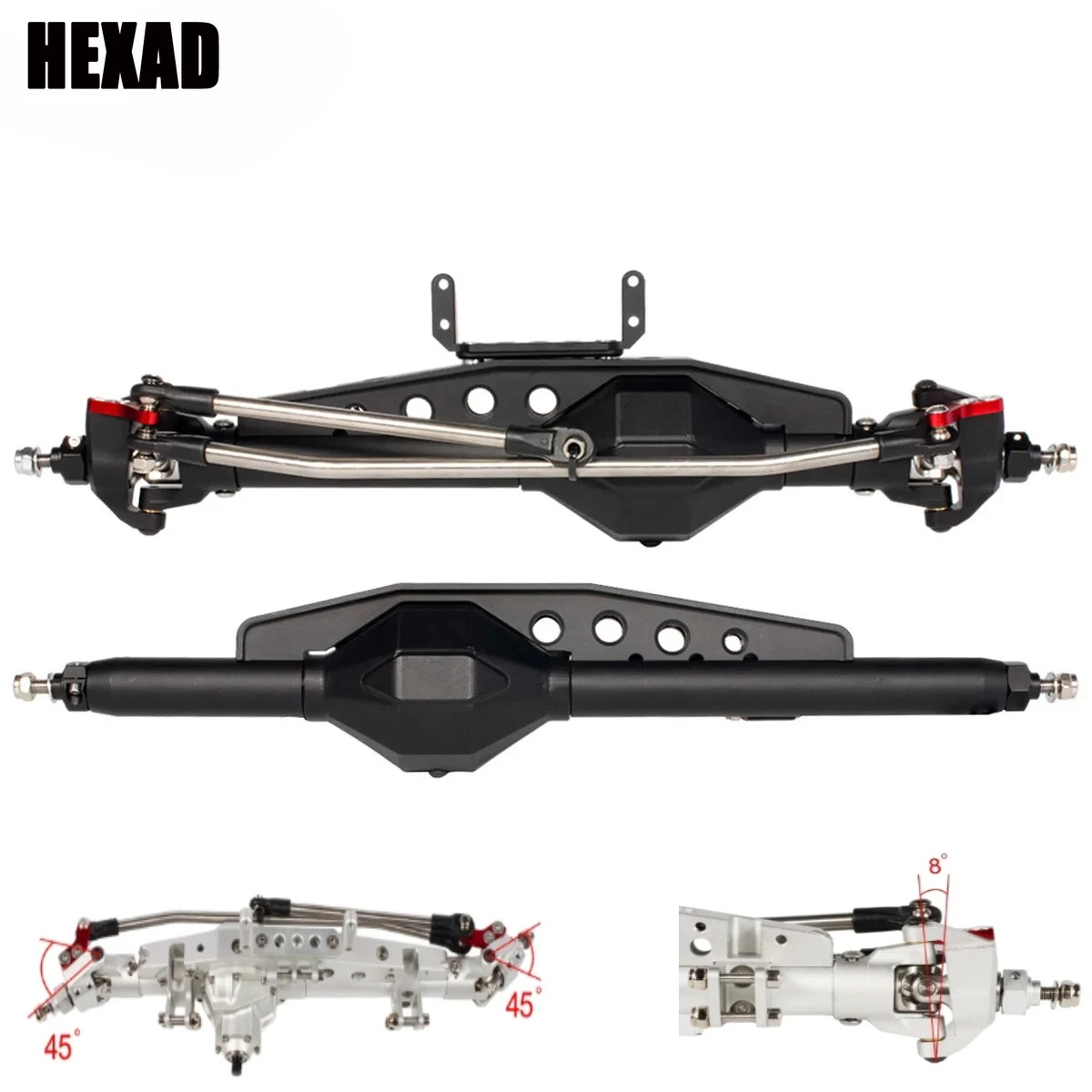 Алюминиевый набор алмазных осей для 1/10 RC Crawler Axial Wraith 90018 RR10 Bomber SMT10 Capra 1.9UTB Roll Cage Rock