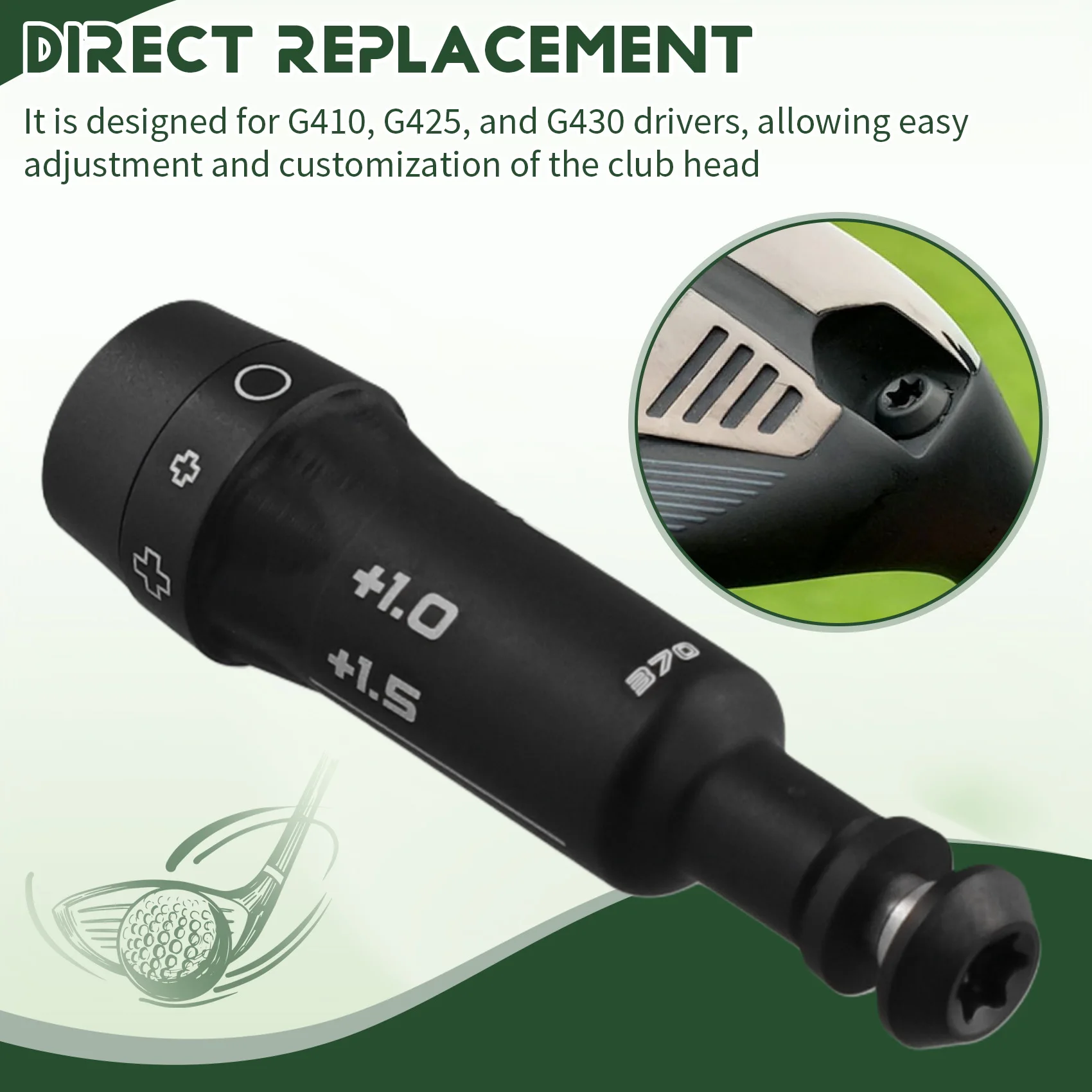 Фото Замена втулки адаптера для гольфа для драйвера Ping G410 G425 G430 и Fairway Woodz (0,370) №5