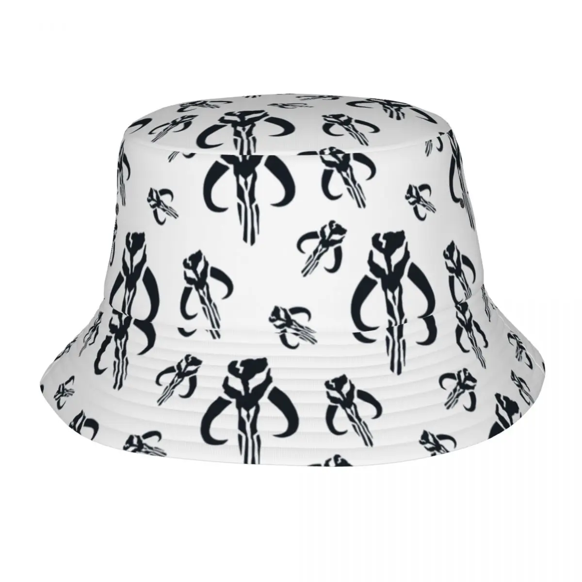 

Summer Beach Vacation Headwear Mandalorian Symbol Star Wars Bucket Hat Street Women Sun Hat Disney Bob Hat Fishing Caps Outdoor