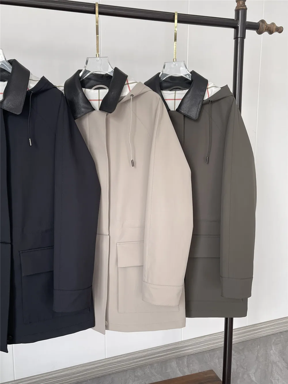 Высококачественная мужская свободная куртка пальто с лацканами двойными