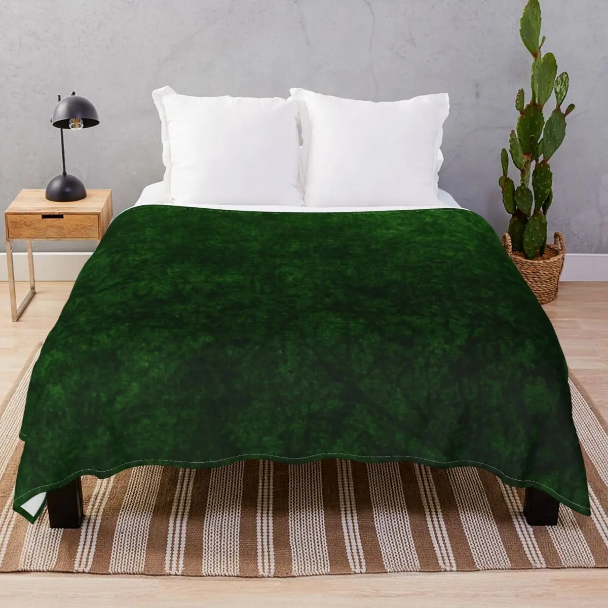 Emerald Green Grass Velvet Texture Blankets Velvet Spring Autumn Lightweight Unisex Throw Blanket for Bed Sofa Travel Cinema