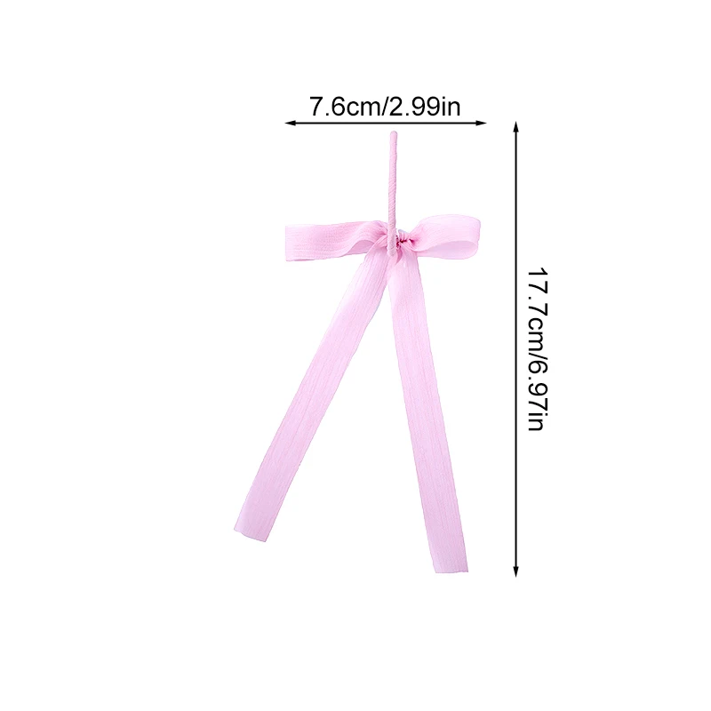 Винтажные шифоновые серьги-кольца с бантом для женщин и девушек модные длинные