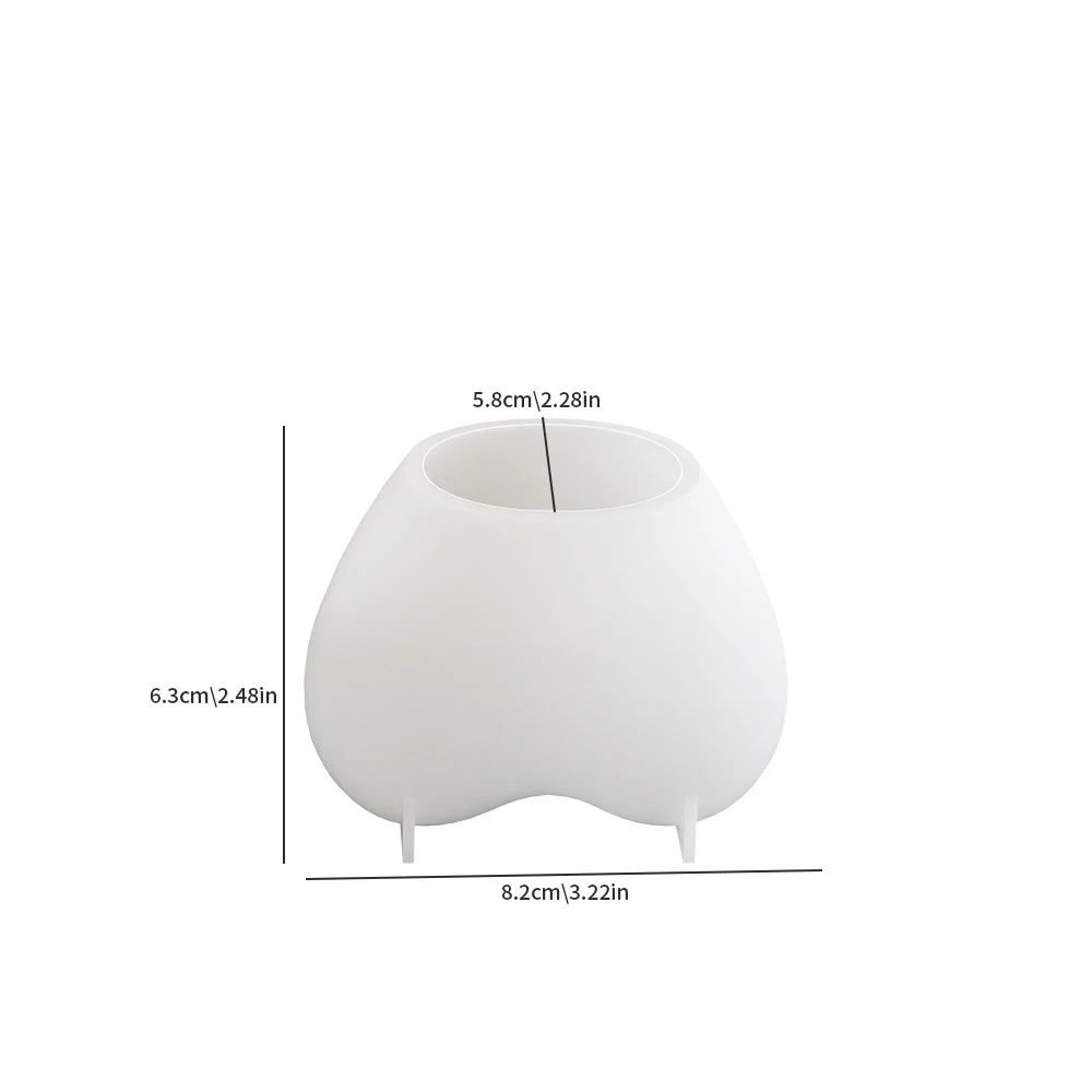 Силиконовая Форма Для Свечей В Форме Сердца 3D Ароматерапии 6 3x5 8x8 2 См Цельная