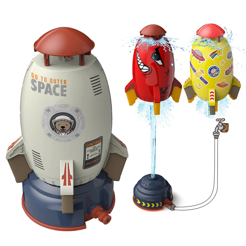 

Rocket Launcher Toys Outdoor Water Spray Flying Rocket Sprinkler Toy Kids Outdoor Garden Lawn Playing Fun Water Jet Toys Gift