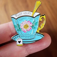 not your cup of tea lover brooch metal badge lapel pin jacket jeans fashion jewelry accessories gift