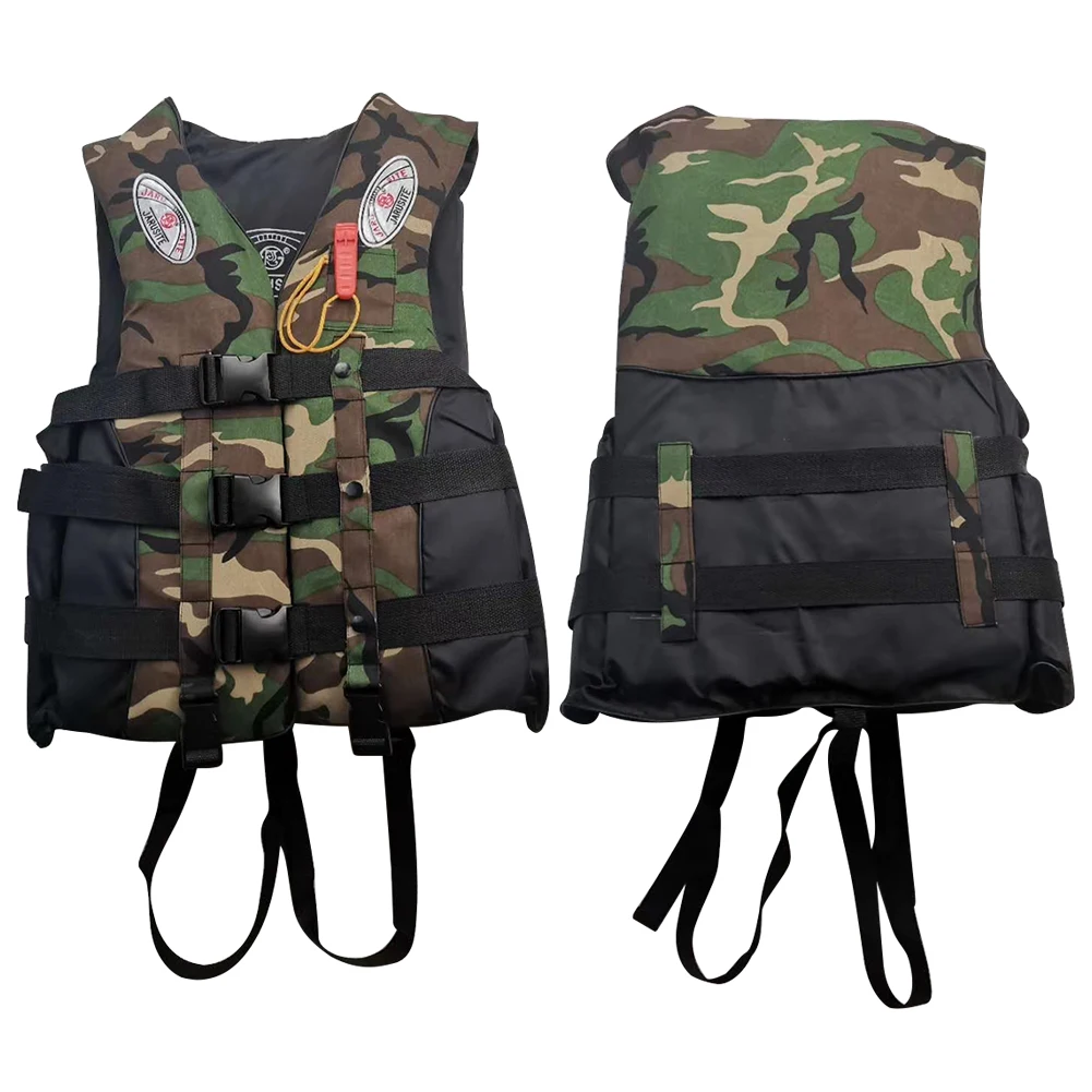 

Camouflage Snorkeling Boating Drifting Life Jacket Water Sports Adjustable Safety Fishing Swimming Buoyancy Life Vest S-3XL