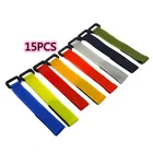 15 шт.лот держатели галстуков для удочек Ремни застежки крючок петля Завязки для кабеля ремни рыболовные инструменты аксессуары