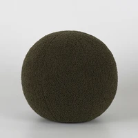 bubble kiss plush round wool cushion nordic ball shaped solid color stuffed soft pillow for sofa office waist rest throw pillow