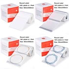 Принтер Phomemo M110M110SM200, Прозрачная Круглая этикетка 50x50 мм, черная на прозрачной пшенице, самоклеящаяся термоэтикетка для штрих-кода, DIY логотип