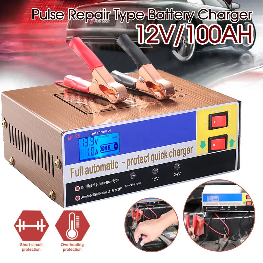 

Автомобильное зарядное устройство 12 В 24 в автоматический старт-стоп для свинцово-кислотных литиевых батарей мотоциклетное импульсное Ремо...