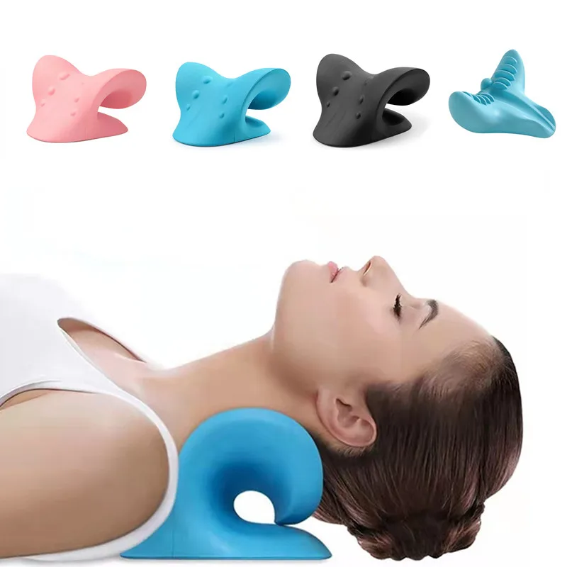 

Neck Massage Pillow Neck Shoulder Cervical Chiropractic Traction Device Massage Pillow for Pain Relief Body Neck Massager
