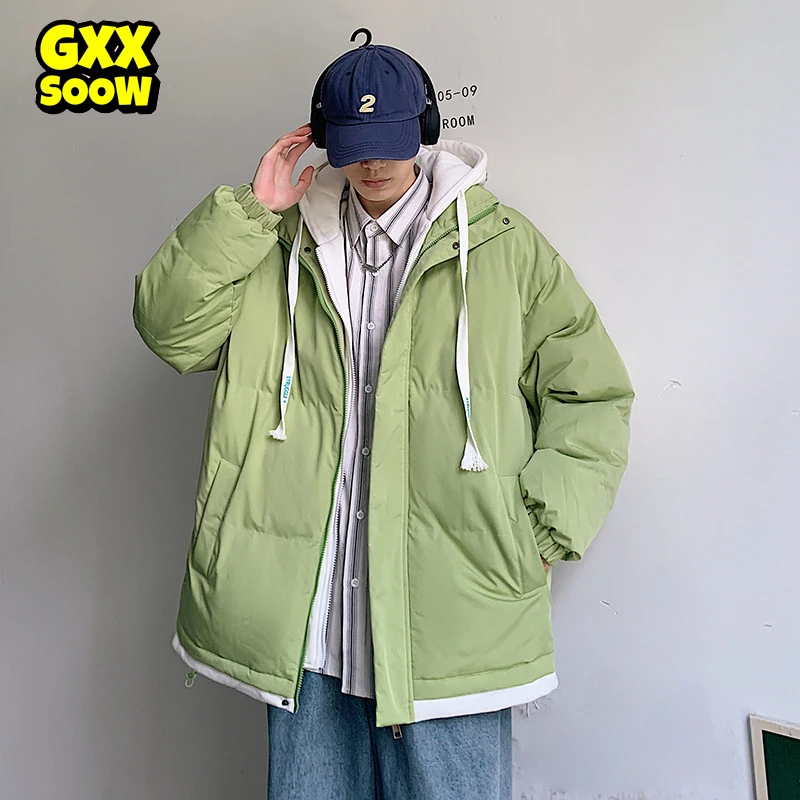 

Зимняя Толстая куртка, парка для мужчин и женщин, двухслойная мягкая куртка с капюшоном, высококачественное теплое пальто в стиле хип-хоп, у...