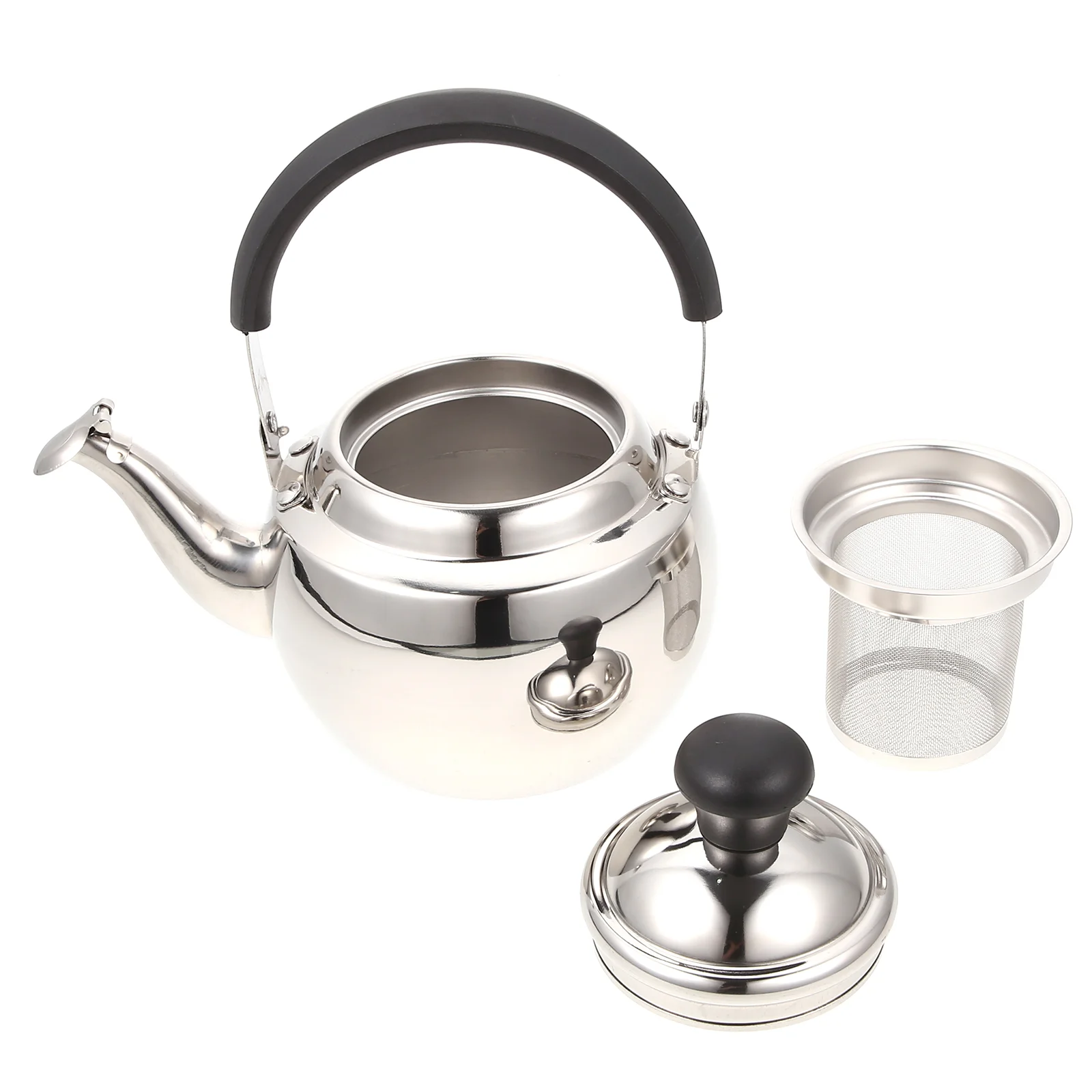 

Kettle Tea Teapot Pot Coffee Stovetop Boiling Whistling Stove Steel Stainless Boiled Water Metal Maker Strainer Gas Espresso