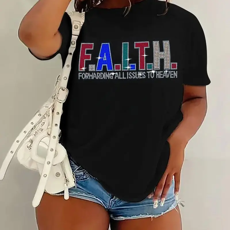 

Женская футболка с круглым вырезом и коротким рукавом