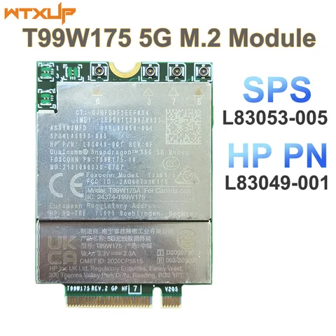 Б/у Foxconn T99W175 snapdragon X55 4G 5G bands, модульная карта sps L83053-005 SA # L83050-001 для HP 840 850 G8