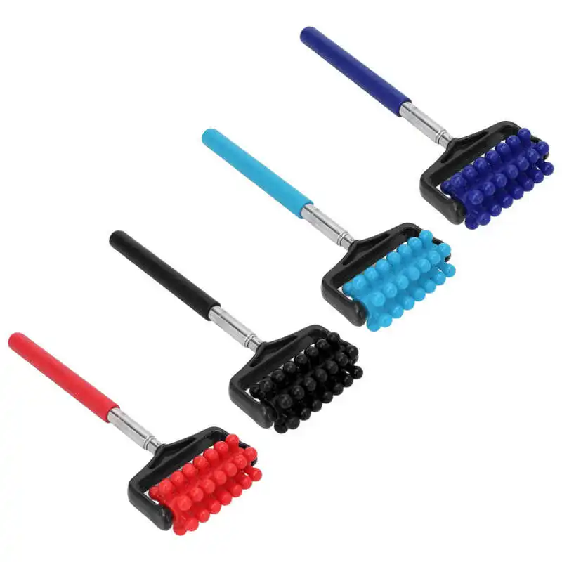 

Telescopic Back Massage Stick Wear Resistant Roller Massage Stick Ergonomic Handle Adjustable Flexible for Arms Head