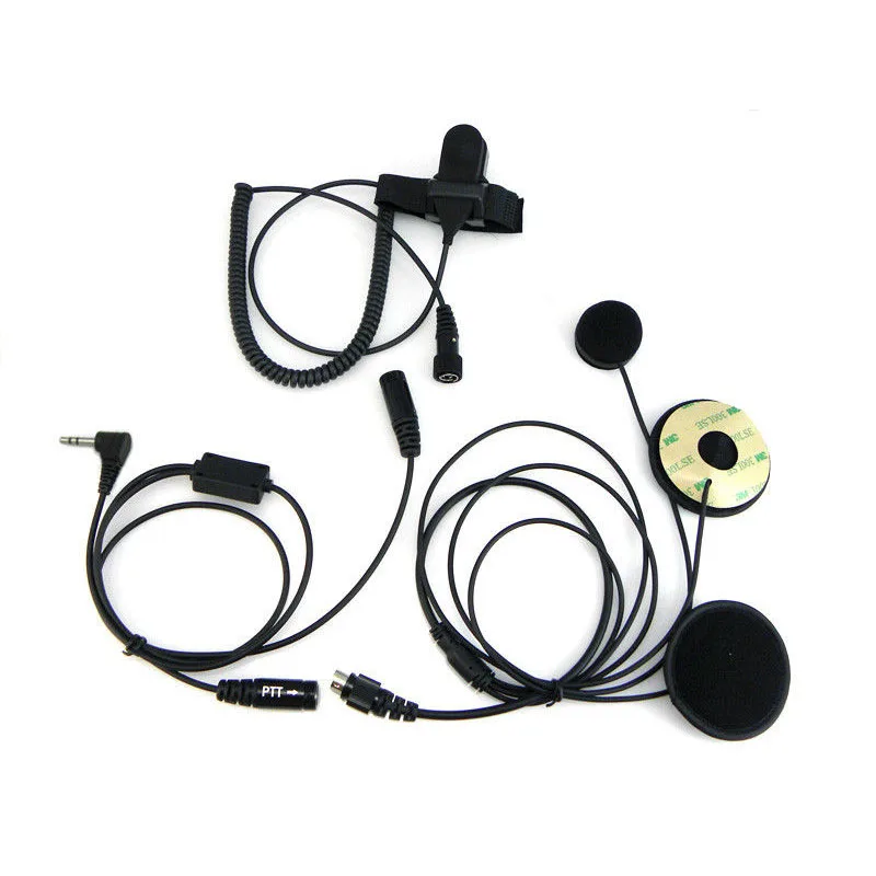 1Pin 2.5Mm Casco Moto Auricolare Finger Ptt Doppio Altoparlante Walkie Talkie Auricolare Per Motorola Tlkr T3 T4 T60 T80 Mr350R Radio