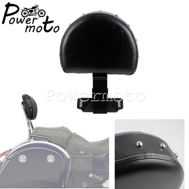 

Motorcycle Black Seat Cushion Quick Release Driver Rider Backrest Mounting Set For 2014-2022 Indian Chief/Chieftan Quick Release