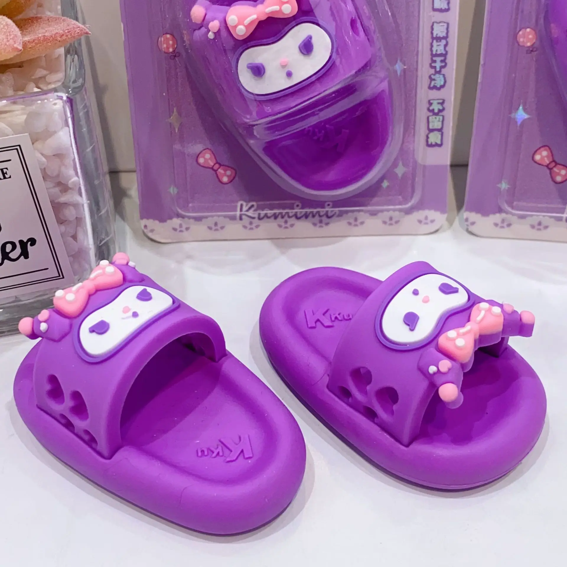 MINISO мультфильм Kurumi тапочки ластик милый креативный в форме сандалии чистый