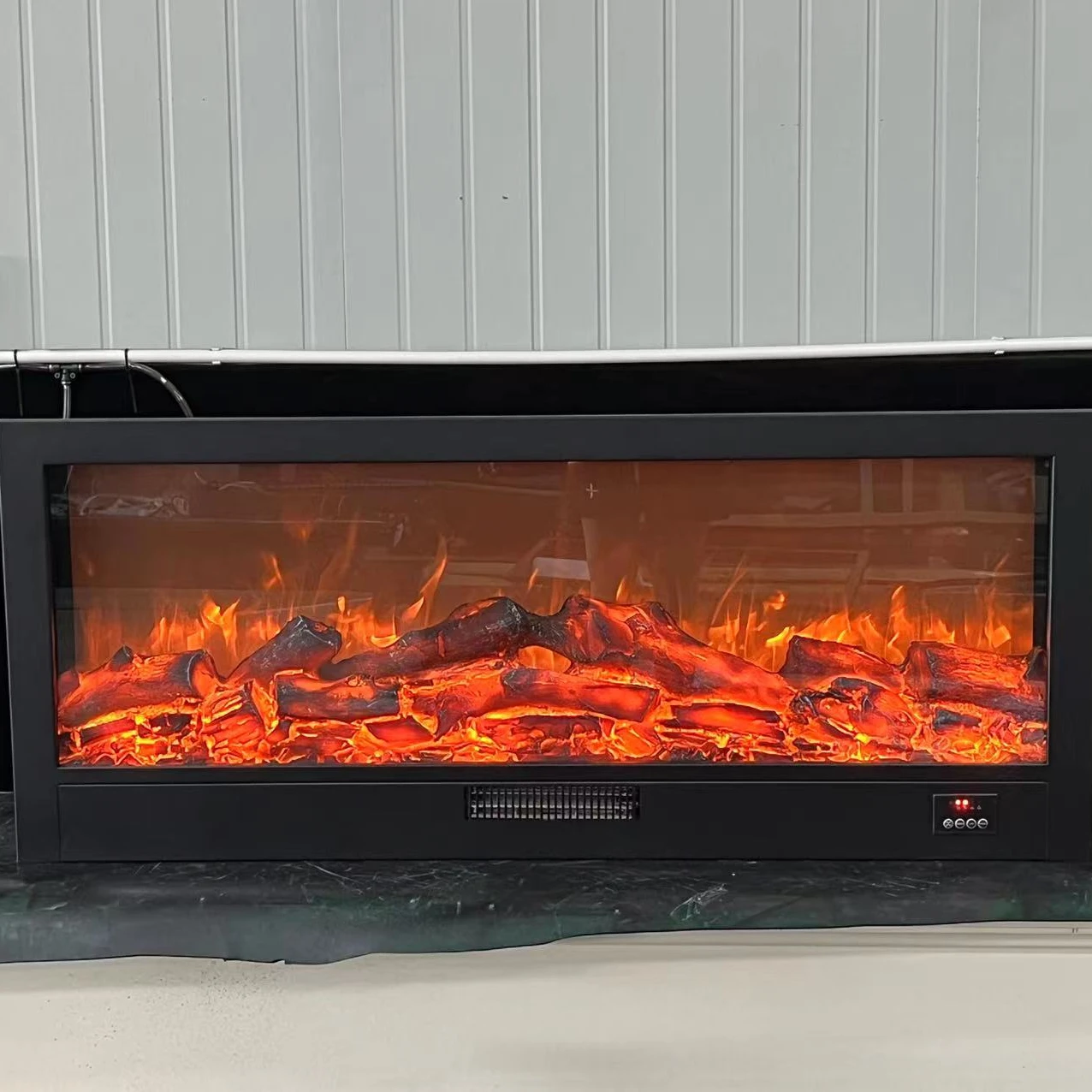 

50 inch Electric Fireplace Heater Insert Wall Mounted Remote Control 750/1500W Heater