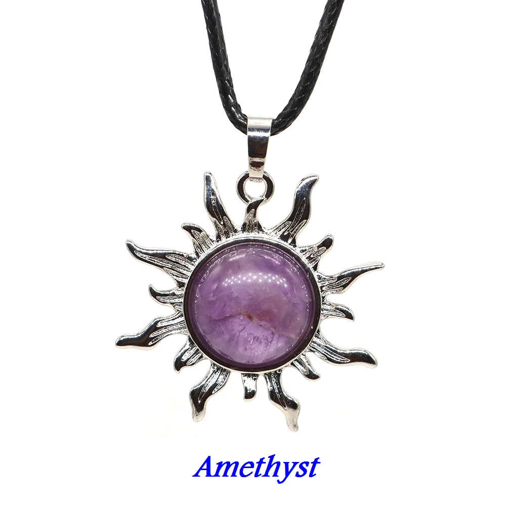 

Подвеска-подсолнух из аметиста