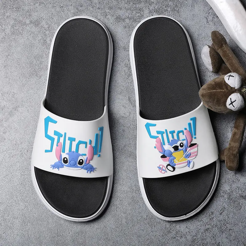 Disney Stitch Summer New women's Slippers Trendy Outer Wear Non-slip Distinctive Men's Slippers Internet Celebrity Couple Sandal