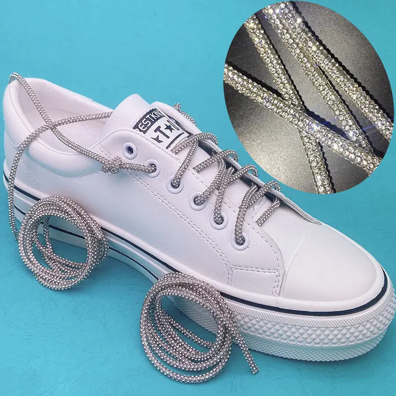 

Beauty Crystal Full Diamond Shoelaces Women Rhinestone Shoe Accessories Trend Personality Casual Shoes Laces for Converse