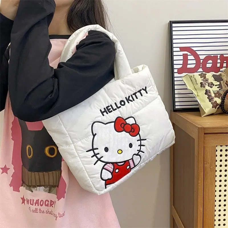 Новая пуховая хлопковая сумка Hello Kitty Melody милая на плечо Kuromi большая