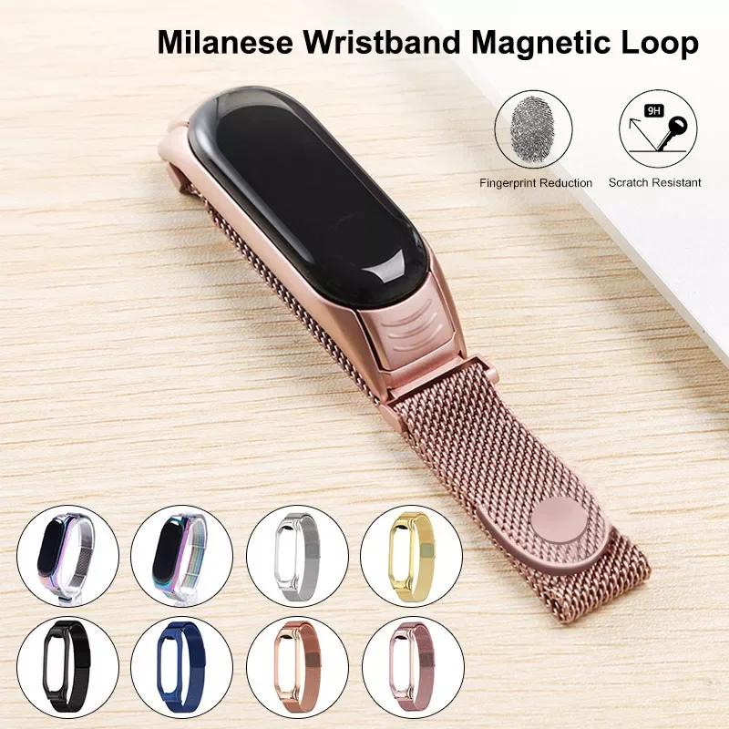 

Loop For Xiaomi Mi Band 6 5 4 3 Replacement Strap For MiBand 6 5 4 Wrist Band Metal Bracelet Watchband